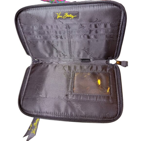 Vera Bradley Retired Black & Yellow Bird Zip Wallet - EUC - Picture 4 of 10